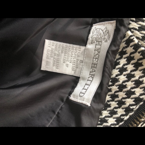 Ilyse Hart LTD jacket coat and skirt pattern black and white - Picture 8 of 8